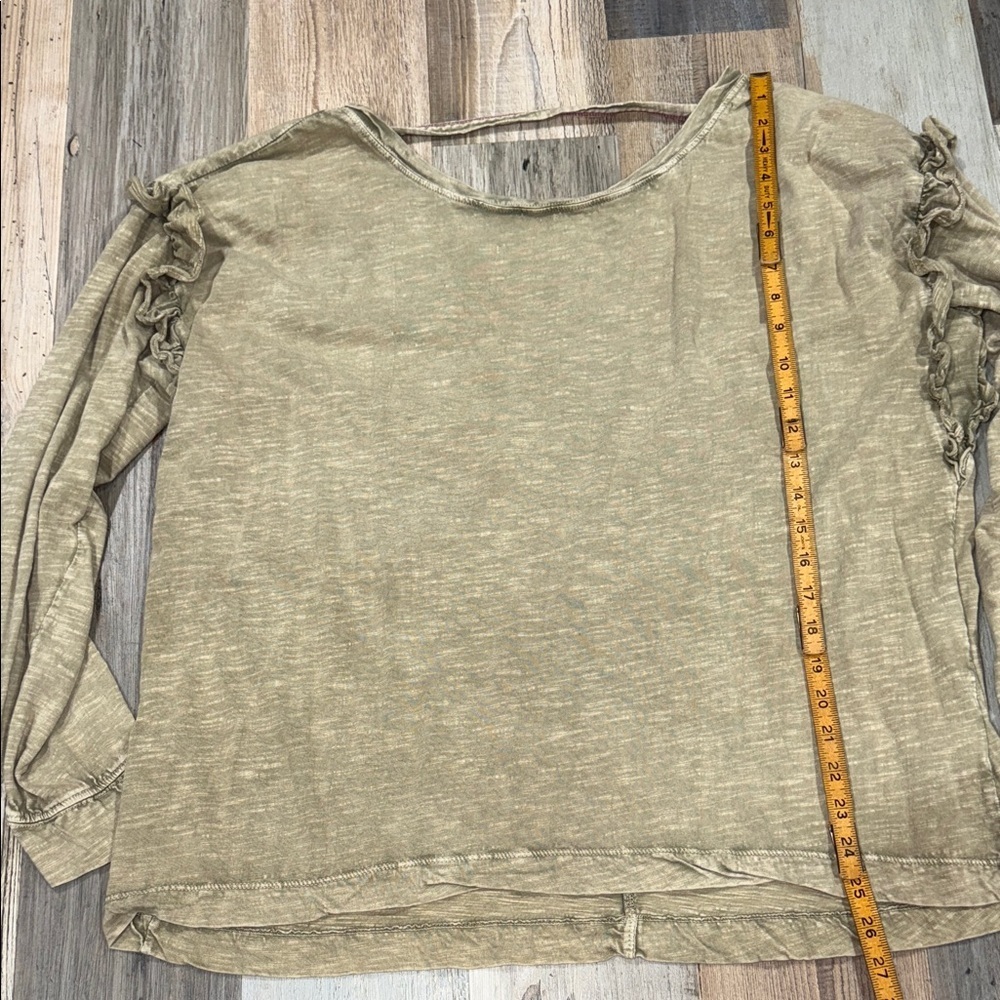 Pilcro olive Long Sleeve Ruffle Top - Picture 3 of 6